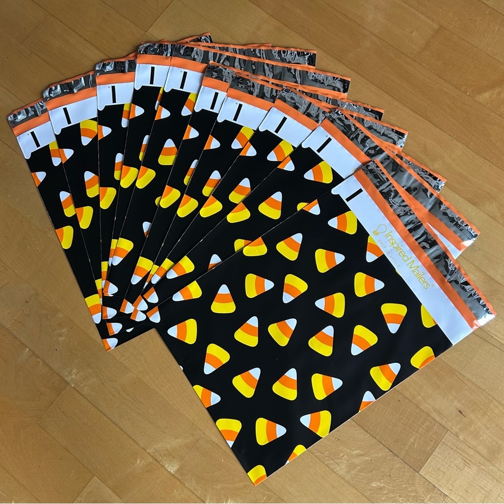 10 Count - 10x13 Polymailers (CANDY CORN) - Picture 3 of 10